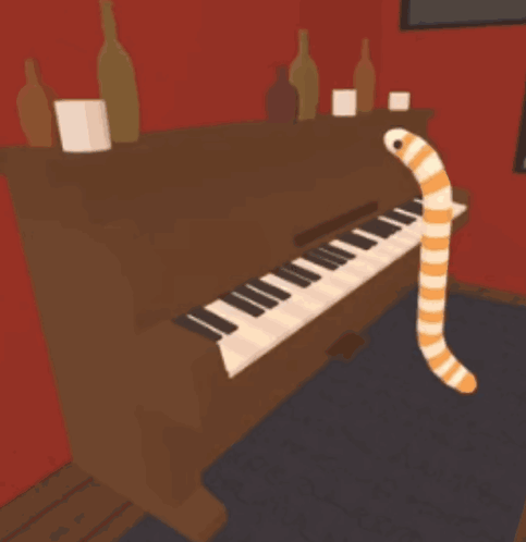 worm on a piano